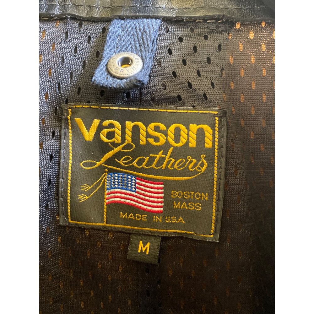 Vanson Leather Quad Runner Suzuki  Racing Jacket sz M - Picture 3 of 12